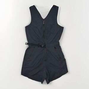 Backcountry Women's Black Utility Romper Jumpsuit Small Petite S/P Belted